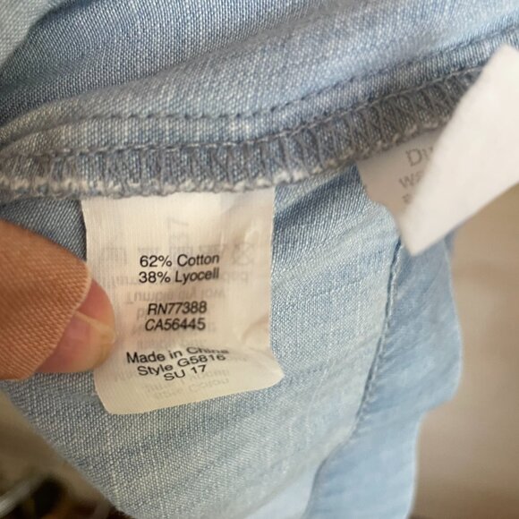 Madewell | Selina Wash Denim Azalea Off-the-Shoulder Dress Small - Picture 6 of 7